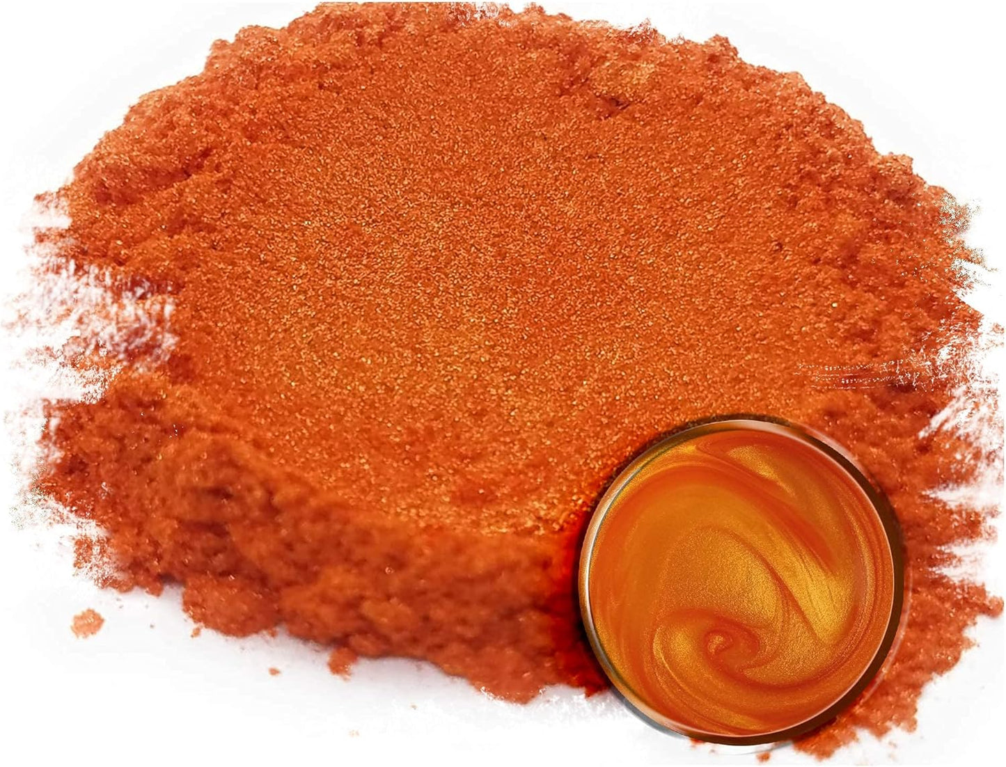 Eye Candy Pigments Premium Orange Mica Powder - Kakiiro Orange (50gr) - for Epoxy, Resin, Soap, Paint, Woodworking, Acrylic Pouring, Bath Bombs, Fishing Lures - DIY Arts and Crafts Additive