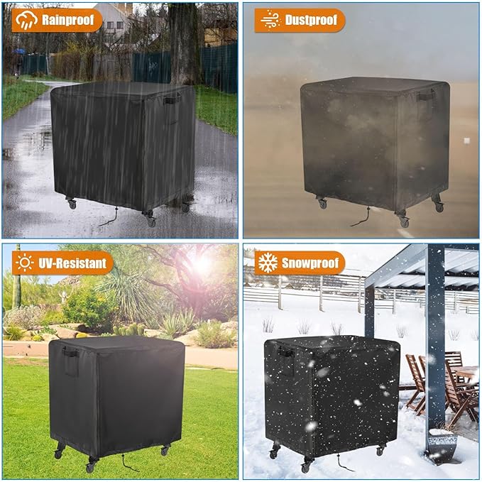 Outdoor Grill Cover for Weber 22 Inch Performer Charcoal, Waterproof Heavy Duty Smoker BBQ Grill Cover for VEVOR 22 Inch Portable Grill with Cart - 45" L×33" W×38" H