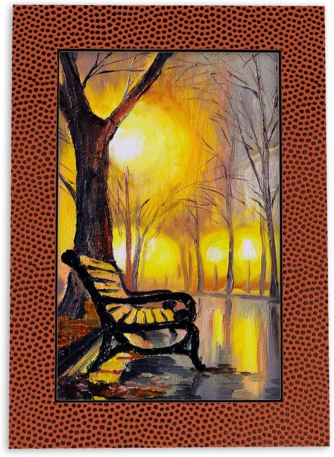 11x14 Mat Bevel Cut for 8.5x11 Photos - Acid Free Football Texture Precut Matboard - For Pictures, Photos, Framing - 4-ply Thickness