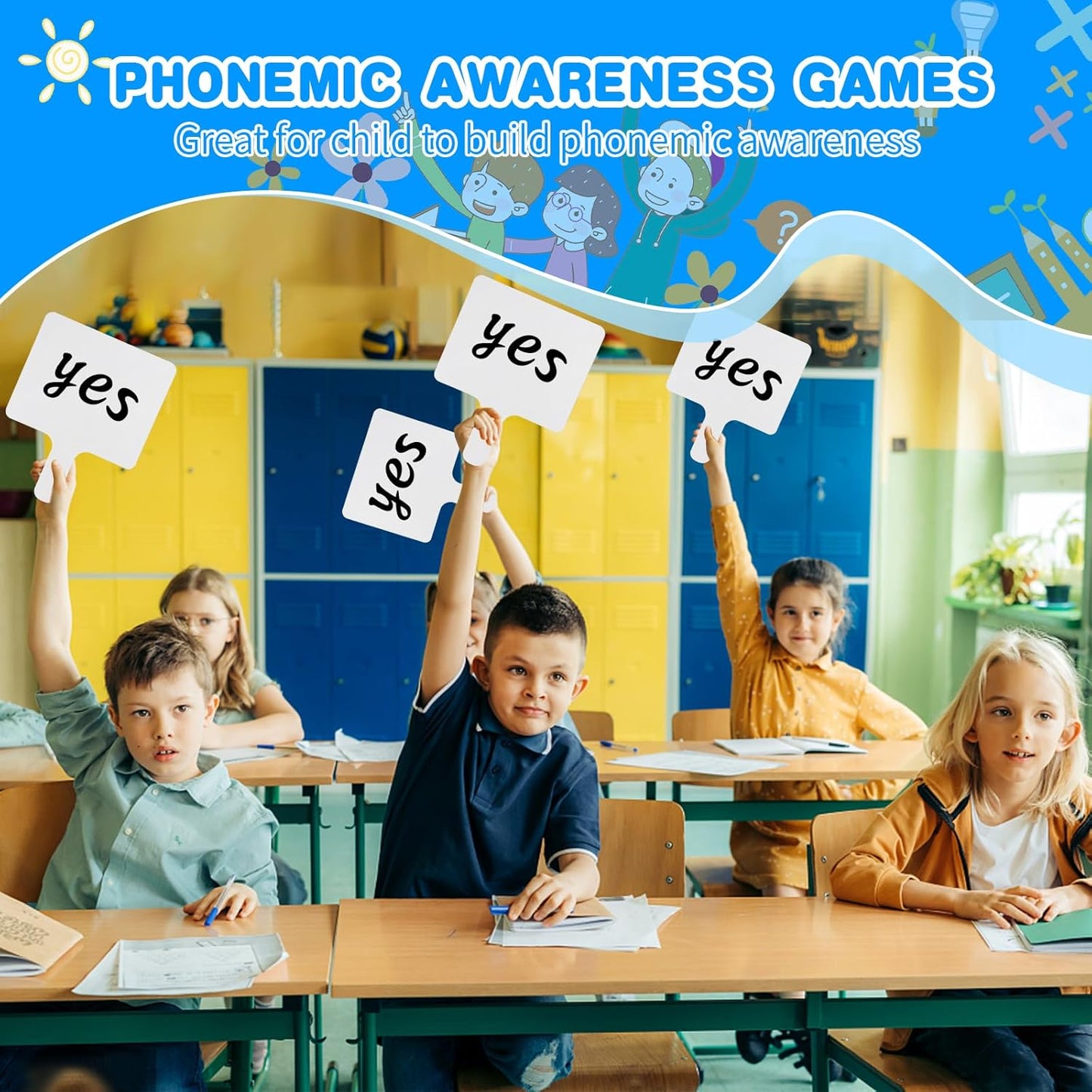 24 Pack Phonemic Awareness Dry Erase Board 8" x 10" Double Sided Handheld Answer Board Speech Therapy Phonemic Awareness Phonics Games Preschool Kindergarten Classroom Must Have