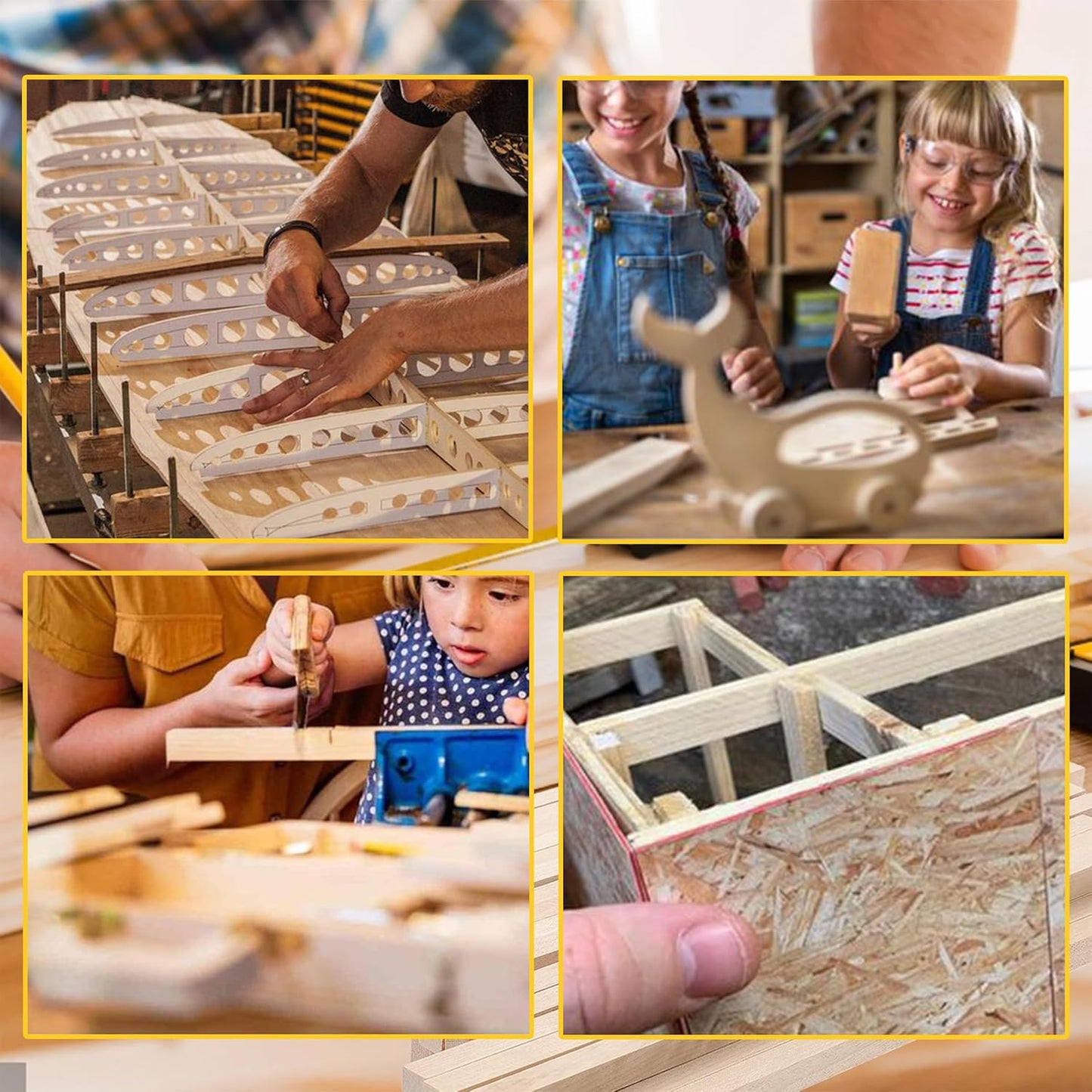 Balsa Wood Sticks, Square Wooden Dowels, Unfinished Hardwood Sticks for Crafts DIY Projects Models Making Supplies (12' X 1/2' X 1/2' 30Pcs)