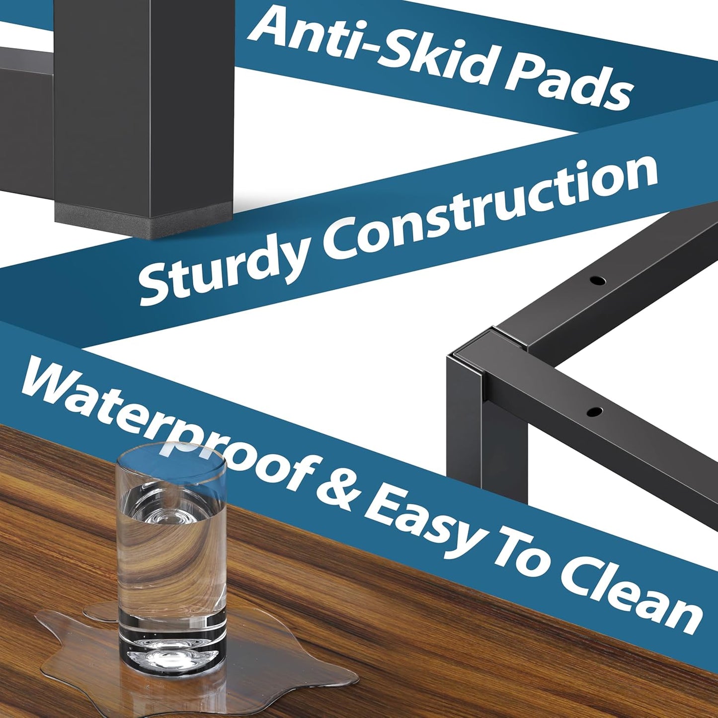 SHW Mission 32-Inch Home Office Computer Desk, Walnut