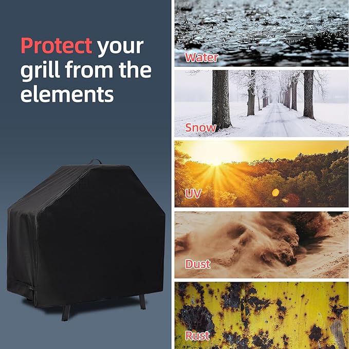 Waterproof Cover for Ninja XSKUNSTAND Outdoor Stand with Two Side Tables, Grill Accessories for Ninja Woodfire Grill OG700/800/900 Series & Oven OO101, for Artisan Pizza Oven MO201 (Cover Only)
