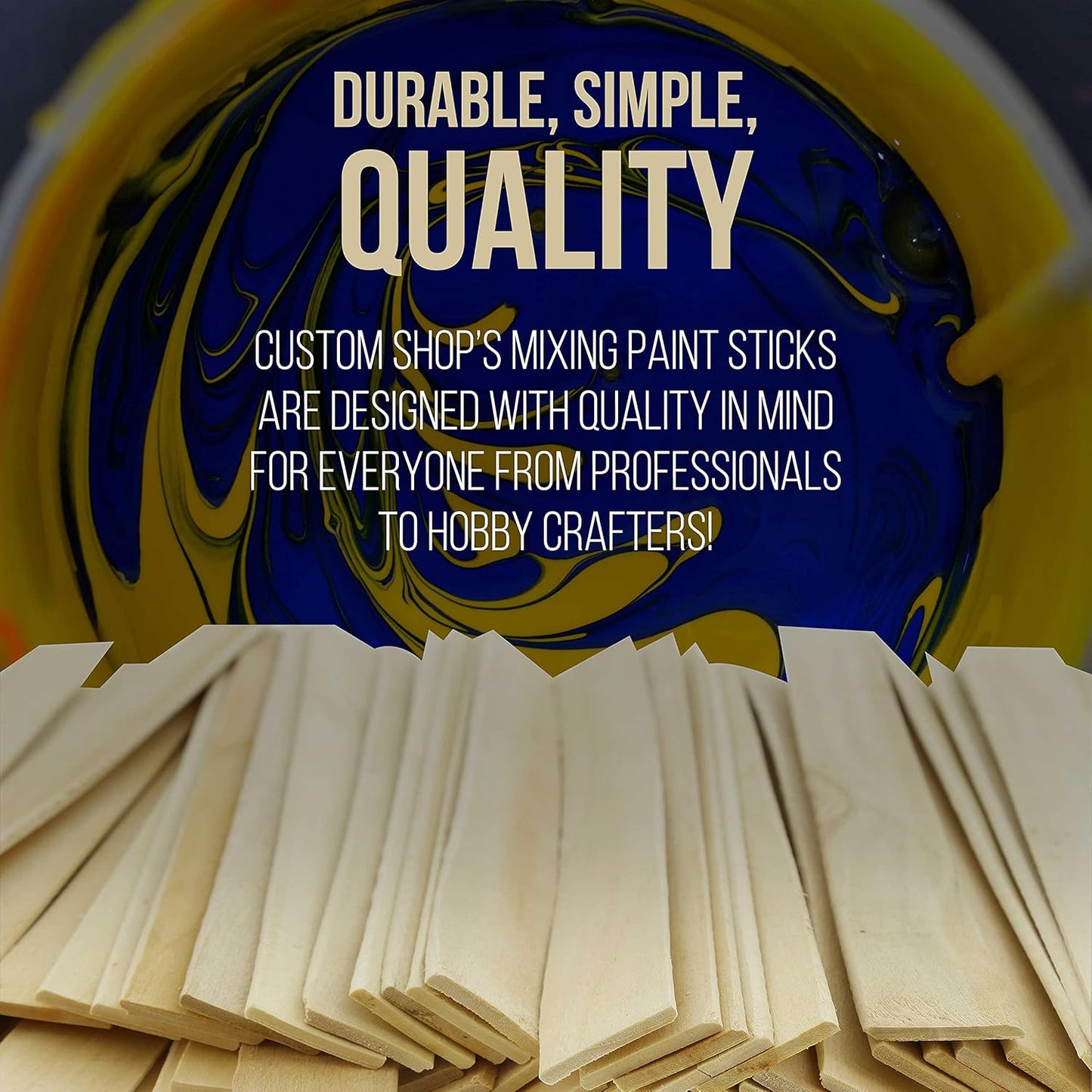 Custom Shop Craft and Paint Stirrers - 12" Premium Grade Wood - Full Case of 1000