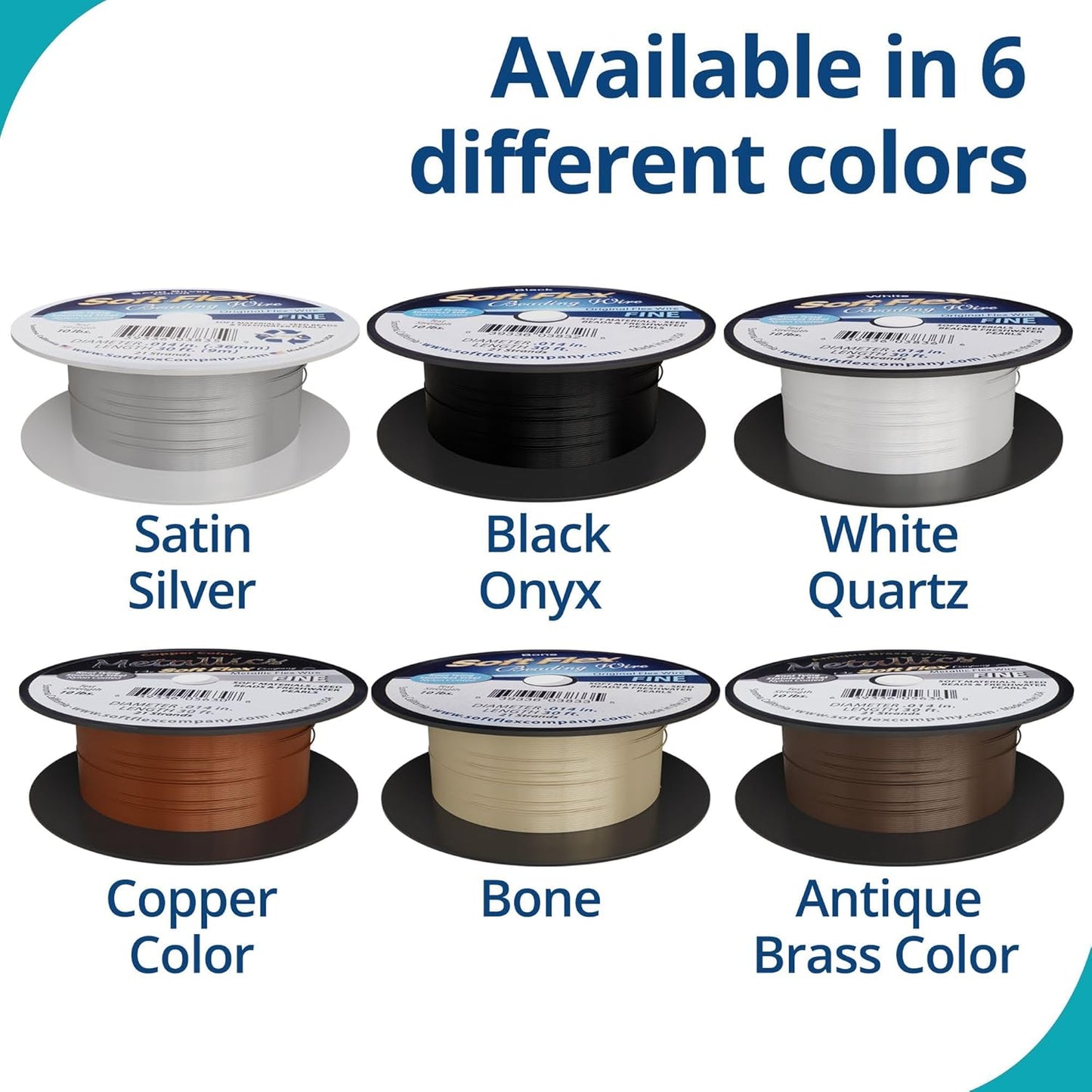 Soft Flex 21 Strand Beading Wire - Fine 0.14 Diameter - 30 Feet Design Wire