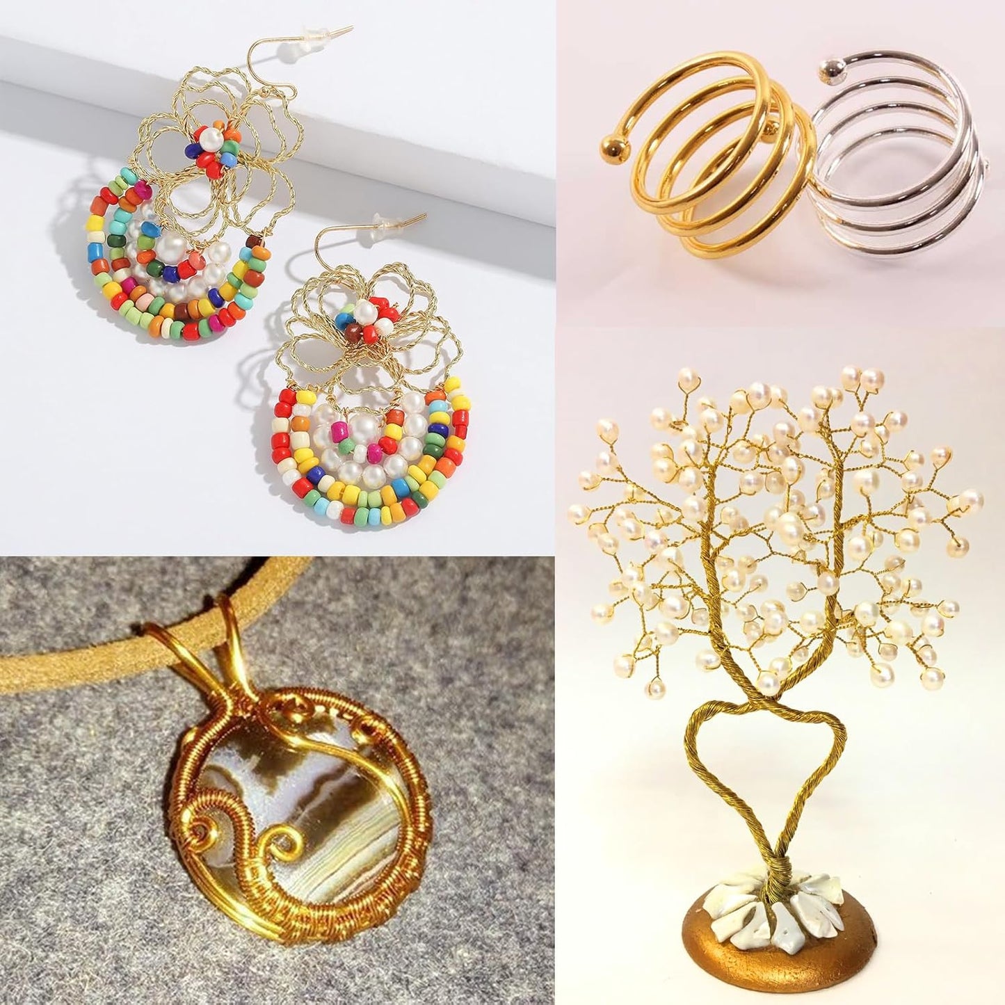 Aluminum Craft Wire, 32.8 Feet 3.0 mm/ 8 Gauge Gold Bendable Soft Metal Aluminum Wire Roll Bulk for DIY Crafts Sculpting Jewelry Making