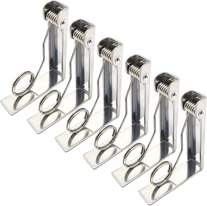 Tablecloth Clips 12 Packs Picnic Table Clips Stainless Steel Tablecloth Cover Clamps Table Cloth Holders Ideal for Home, Kitchen, Restaurant, Weeding, Picnic, Patio and Party(Up to 2.4")