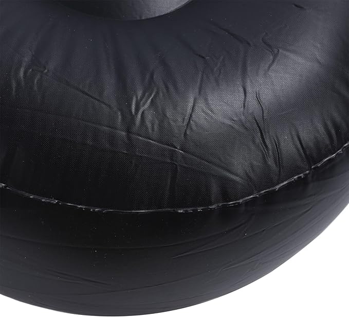 ZJchao Pouf Ottoman, Outdoor Ottoman, Inflatable Foot Rest, Inflatable Flocking Stool Multipurpose Lightweight Round Portable Inflatable Stool for Travel Camping Outdoor Activities