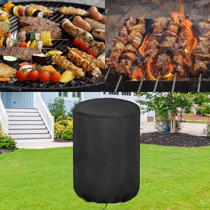 Smoker Cover Fit for Charbroil The Big Easy TRU-Infrared 3-in-1 Smoker, Waterproof Grill Cover Outdoor Smoker Covers (23" D x 23.5" W x 36" H)