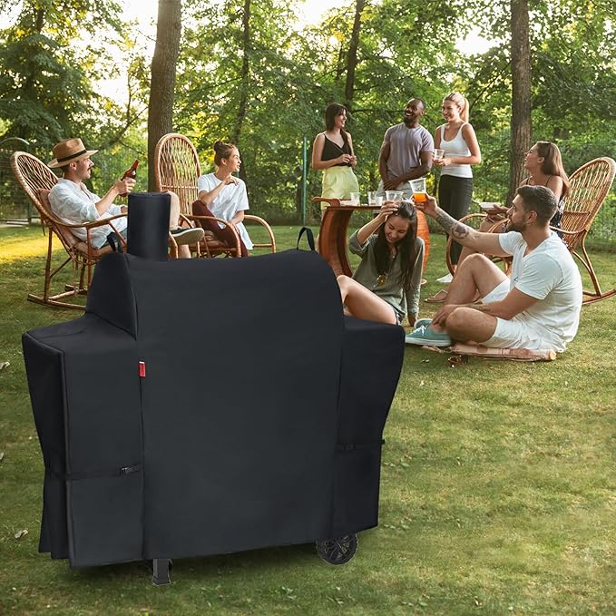 Outdoor Grill Cover for Royal Gourmet CC1830T 30" Barrel Charcoal Grill, Cover Geny Waterproof 600D Heavy Duty BBQ Grill Cover, Barbecue Grill Covers Fit Royal Gourmet CC Series Grills.