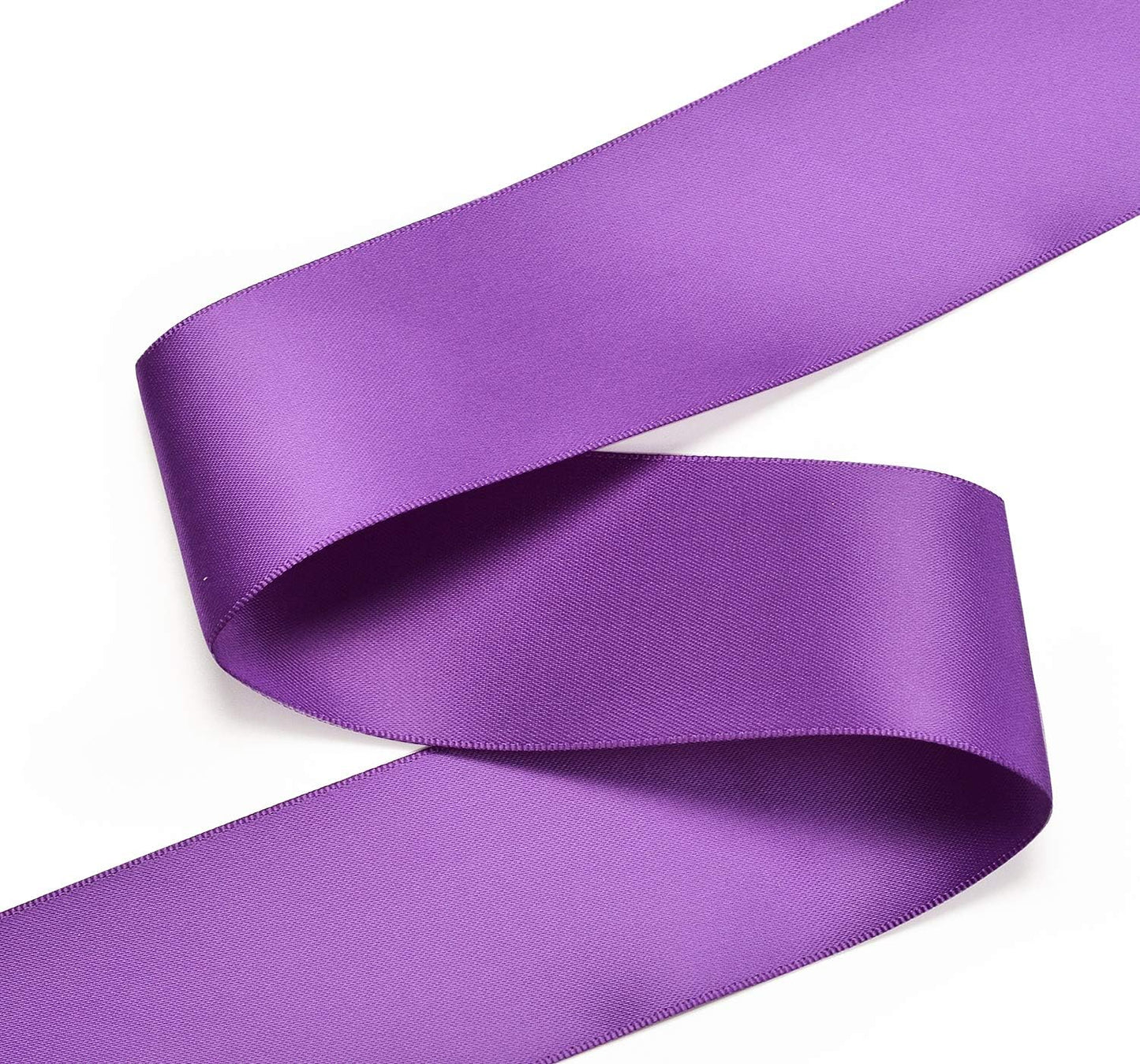 YAMA Double Face Satin Ribbon - 2 Inch 25 Yards for Gift Wrapping Ribbons Roll, Purple