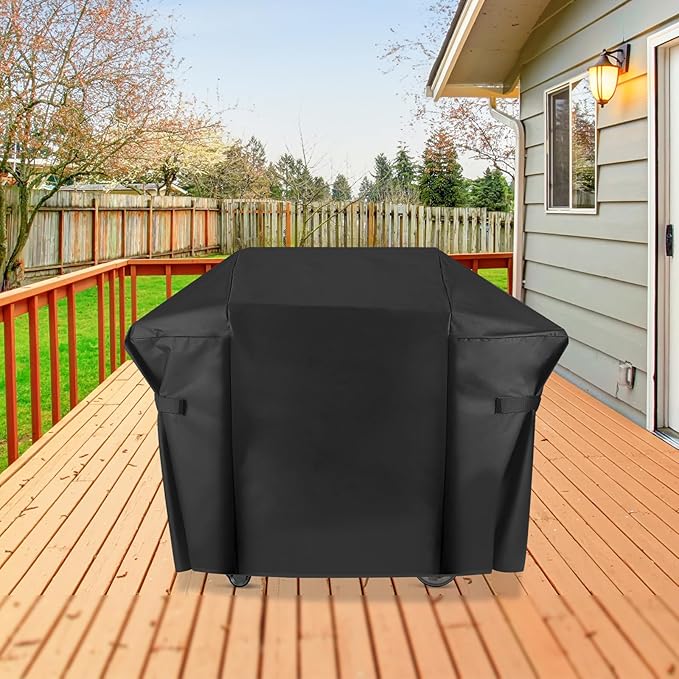 58" Grill Cover for Weber Genesis II, Genesis II LX 300 Series and Genesis 300 Series Gas Grills, Heavy Duty Waterproof UV and Fade Resistant Cover Replace Weber 7130, Outdoor BBQ Cover