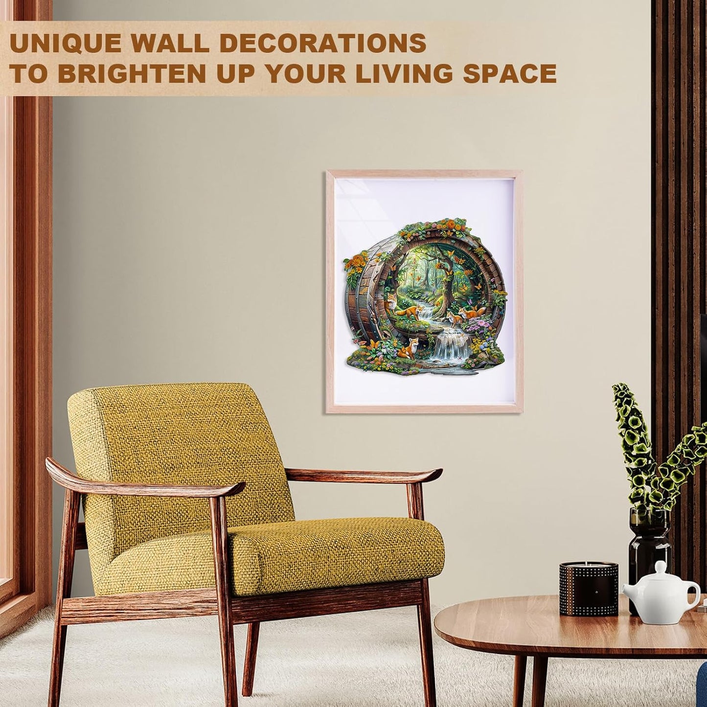 Wooden Puzzles for Adults, Fox Wooden Jigsaw Puzzle for Adults, 190 Piece Unique Animal Shape Wood Puzzles Adult, Birthday Party Gifts for Friends & Family Leisure Time Game Home Decor (M-11.4*11in)