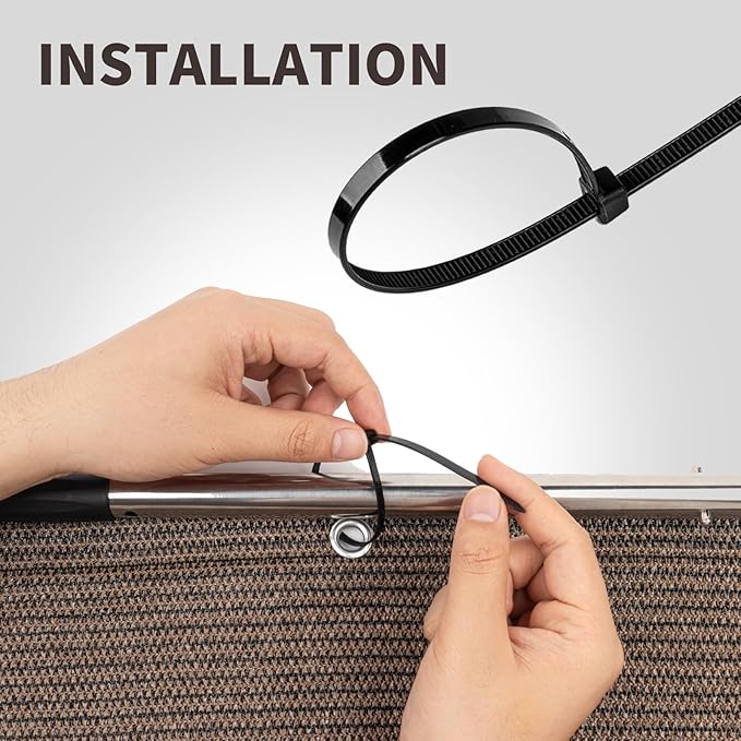 LOVE STORY Custom Size 2'6''x16' Brown Balcony Privacy Screen,UV Block Privacy Fence Screen,90% Shield for Outdoor Pool Garden Apartment Railing