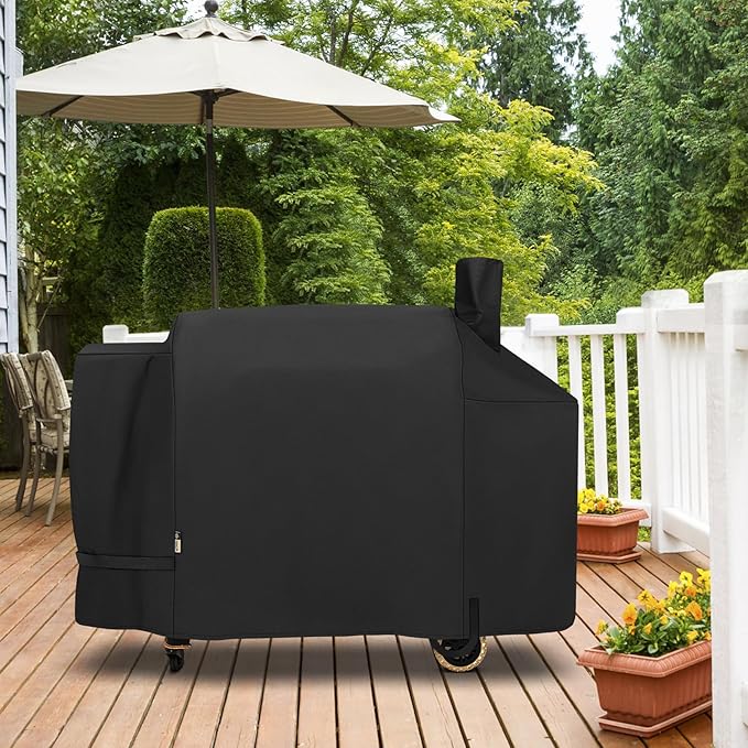 Arcedo Pellet Grill Cover Compatible with Pit Boss Sportsman 1100 and 1600, Heavy Duty Waterproof All Weather Protection Outdoor BBQ Wood Pellet Smoker Cover