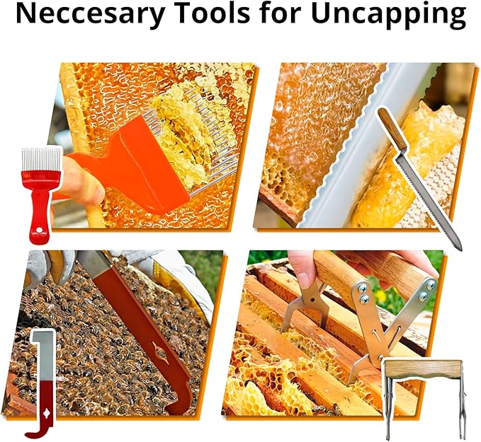 SunVara Beehive Starter Kit Premium - Bee Hives Honey Harvesting Equipment Bee Keeping Starter Kit Hive Tool Beekeeping Kit Beekeeping Supplies Beekeepers Equipment bee Keepers Equipment Bee Hive Kit