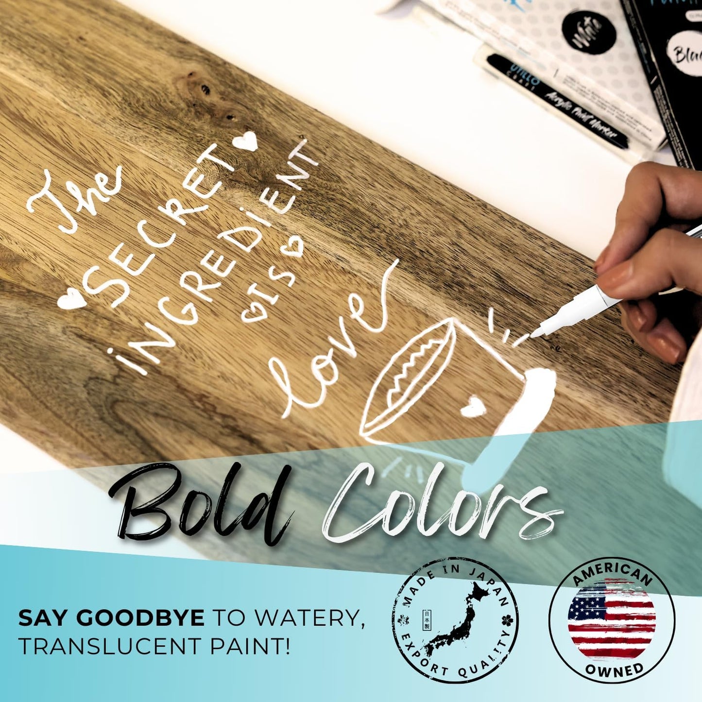 White+Black Paint Pen (8-Pack) Extra Fine Tip Made in Japan | Bold Color+100% Coverage | For Rock, Wood, Glass, Paper, Fabric, Canvas, Metal and More! | 0.7mm Paint Pens | Acrylic Paint Pens