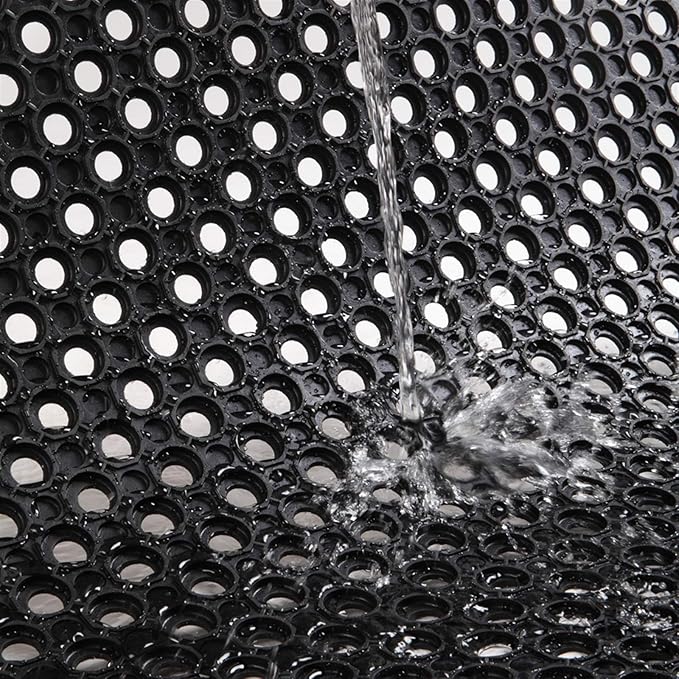 Large Rubber Doormat for Outside - 60 x 35 Heavy Duty Outdoor Drainage Mats with Holes - Waterproof Anti Slip Fatigue Floor Mat for Door, Commercial Kitchen, Pool, Restaurant, Garage, Bar, Entrance