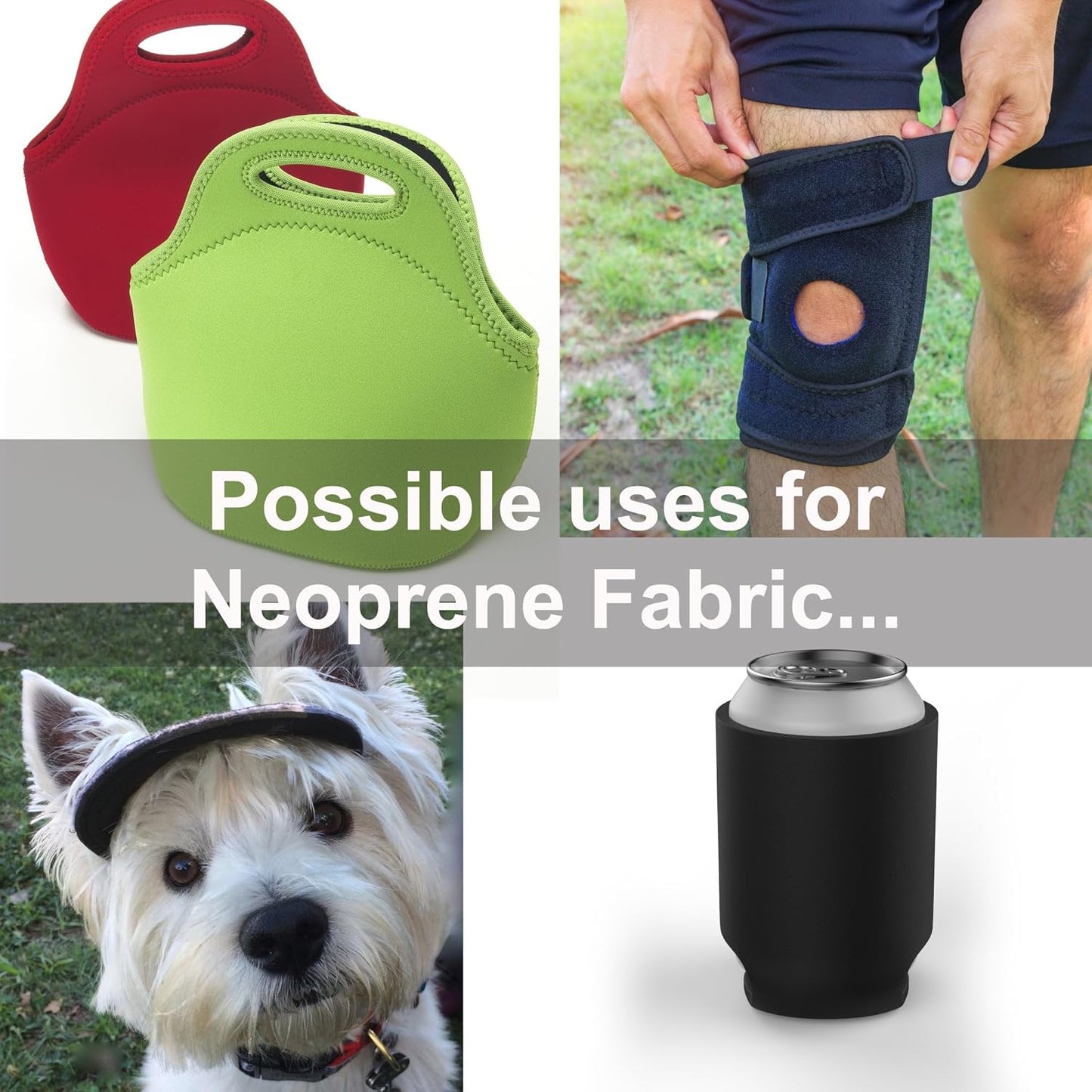 Neoprene Fabric Assortment Sample Patch Sheet Packs for Sewing Material Wetsuit Repair (3 Pack, 2mm Red)