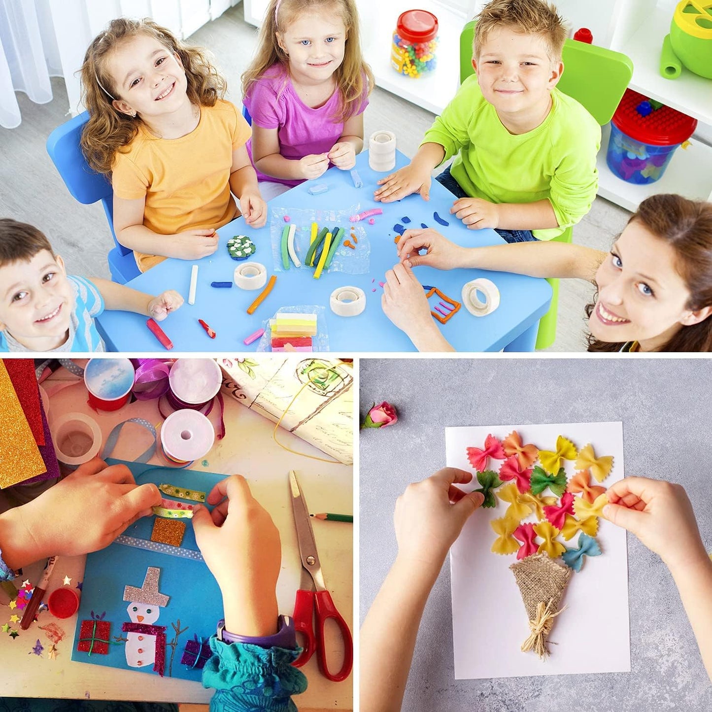 UPINS 300 Pcs Point Dots Balloon Glue Removable Adhesive Point Tape, 3 Rolls Double Sided Dots Stickers for Craft Wedding Decoration