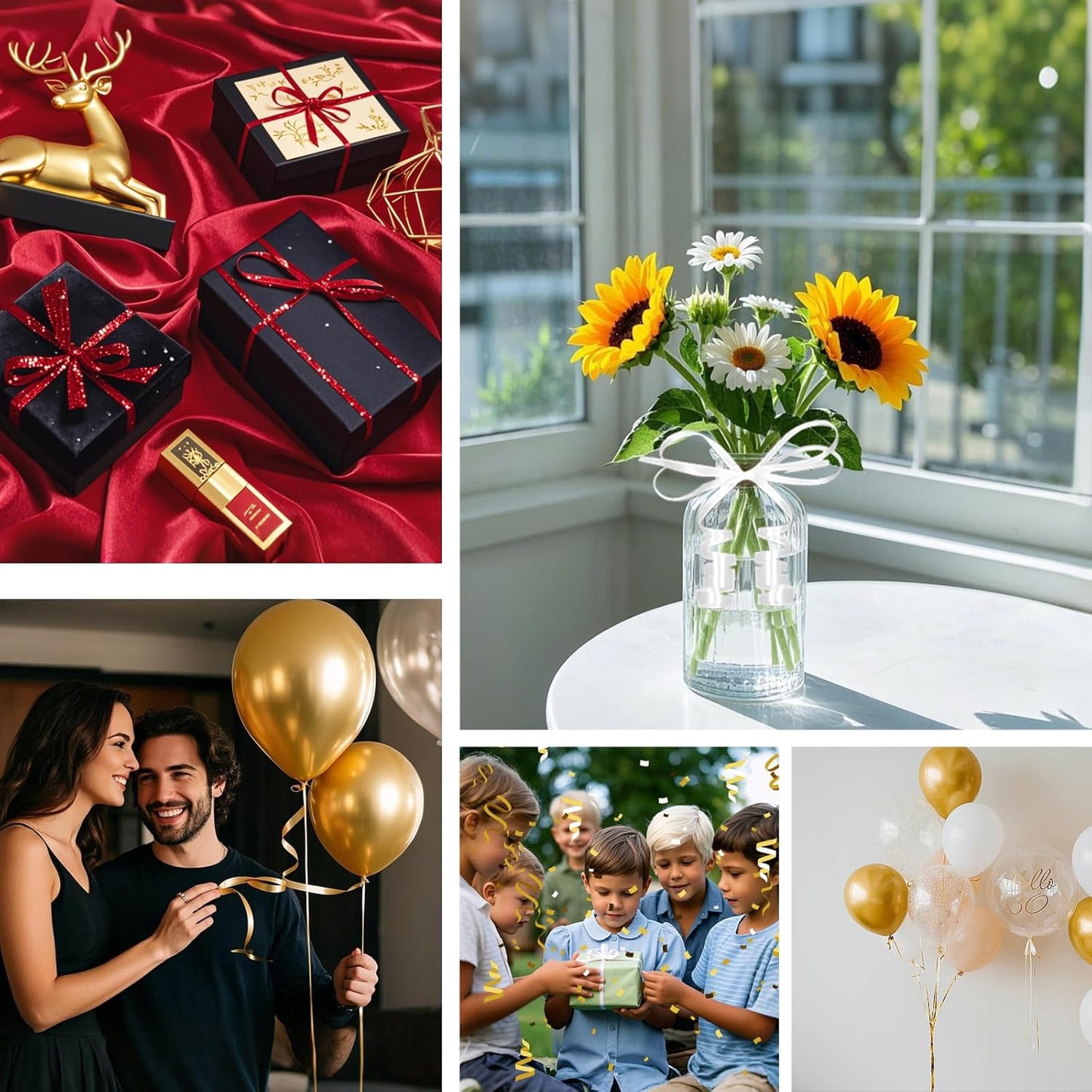 500 Yard Black Curling Ribbon, Black Shiny Curling Ribbons for Gift Wrapping, Thin Craft Balloon Ribbons String for Balloons, Gift Wrap Bows Ribbon for Birthday Party Christmas Halloween Decorations