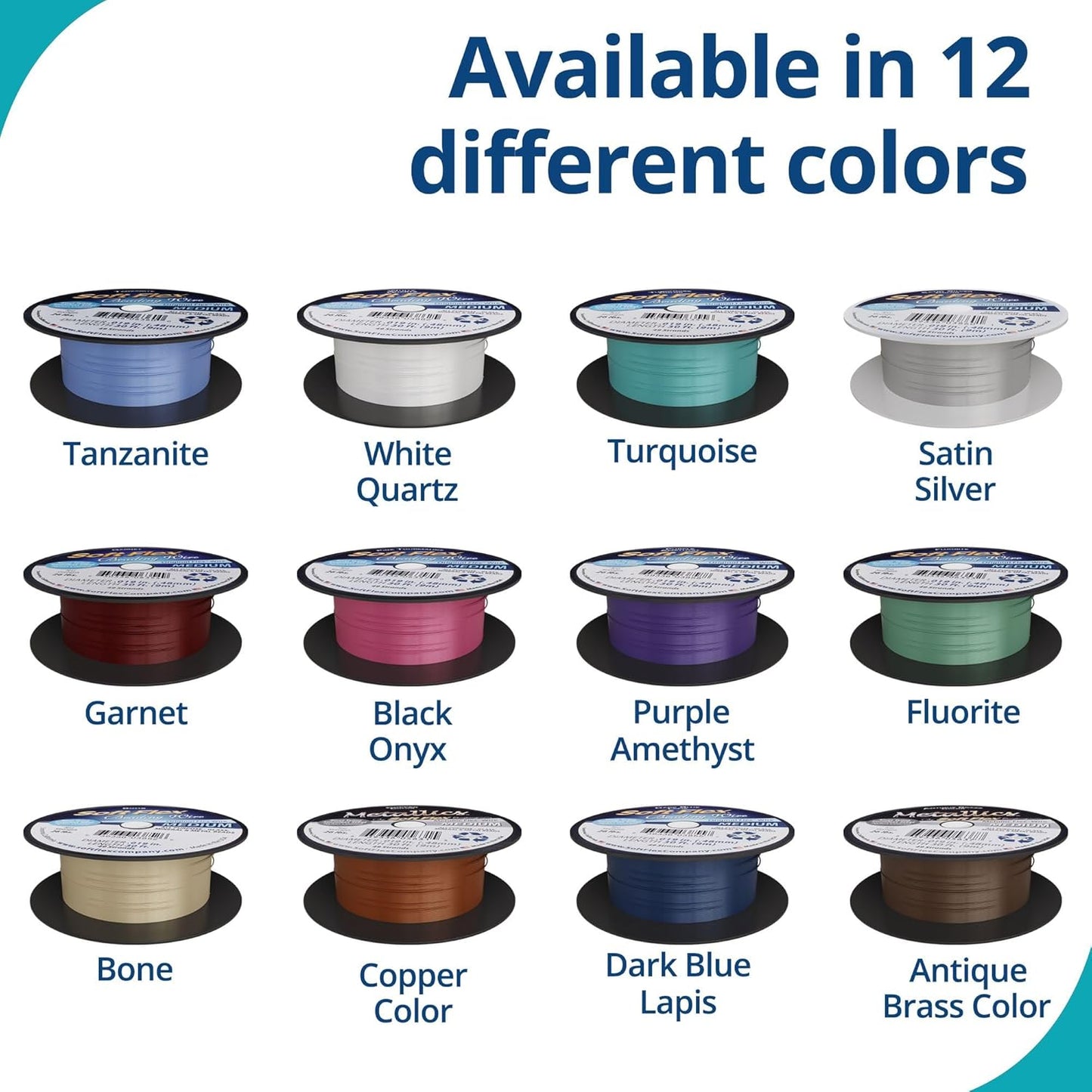 Soft Flex 49 Strand Beading Wire - Medium 0.19 Diameter - 30 Feet Nylon Design Wire