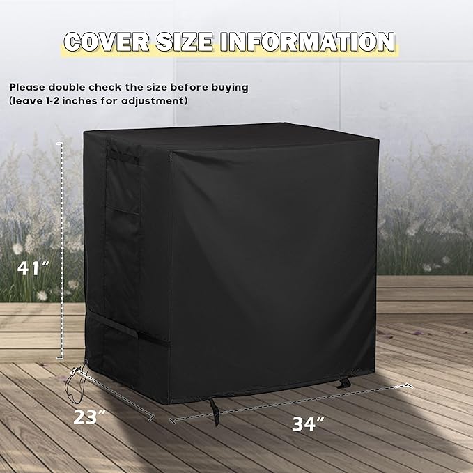 Grill Cover for Electactic G31 Gas Grill with Folding Tables, Griddle Cover for Electactic 3-Burner Gas Griddle with Side Tables Folded