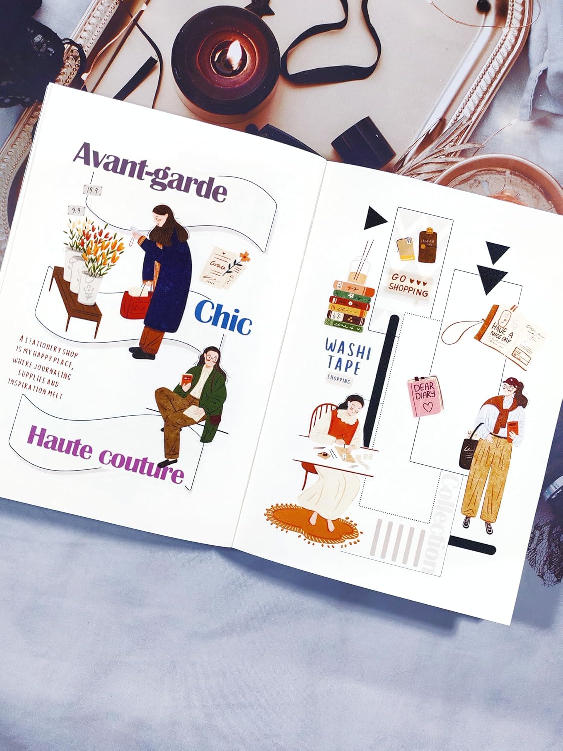 WT Pre-Cut Planner's Day 2 PET Tape, Single Roll, Original Designs, Waterproof Decorative Masking Tape for Journals, Planners, Scrapbooking, DIY Paper Projects