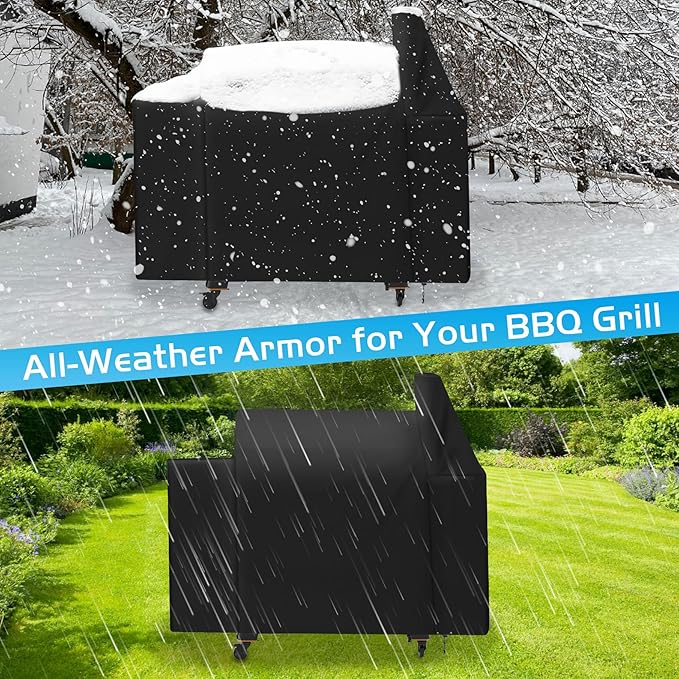 Grill Cover for Pit Boss Savannah Onyx Edition Wood Pellet Grill PB1500NX Heavy Duty 600D Waterproof Pitboss Parts BBQ Outdoor Accessory 1500 Grill Smoker Cover