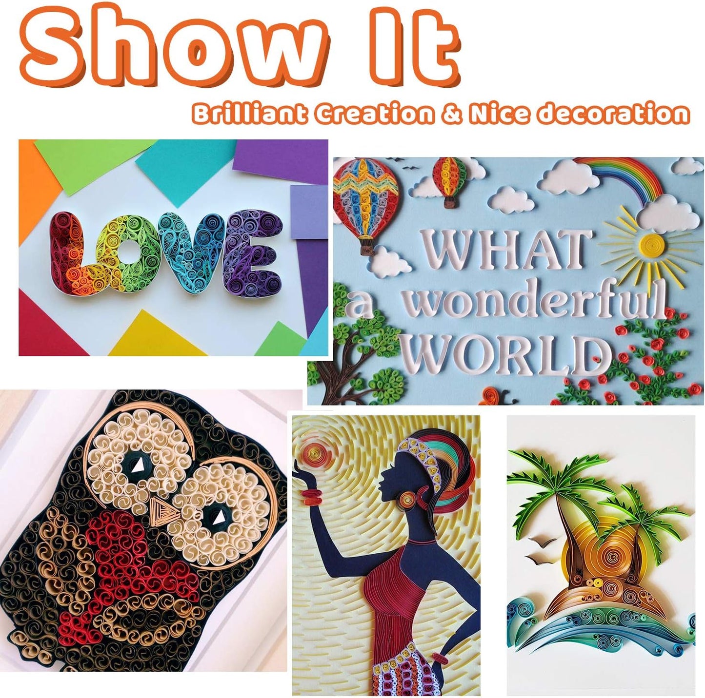 JoyPlus Quilling Kits for Beginners with Manual, 24 Tools & Supplies with Durable Storage Box, Updated Paper Crimper Tool, Premium Husking Board & Electronic Pen Blue