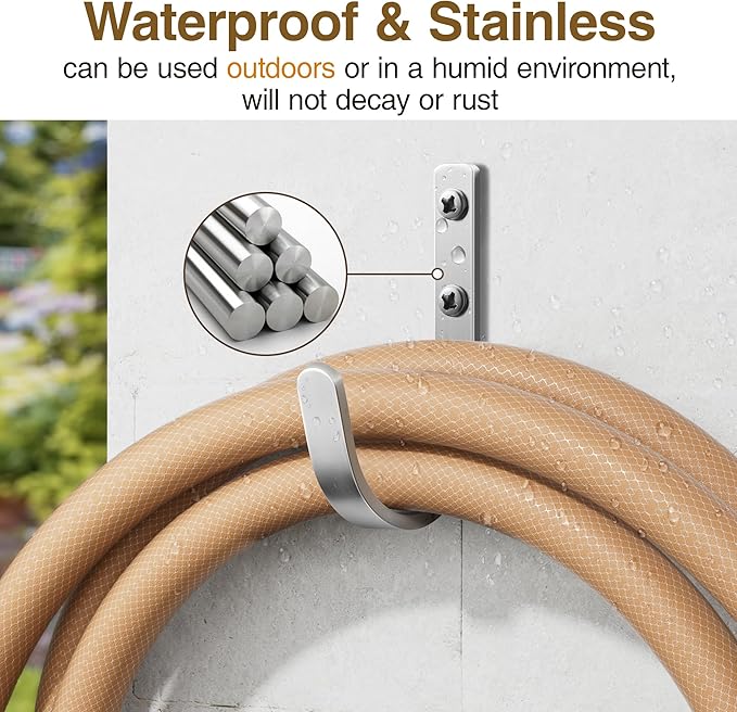 Aluminum Wall Hooks for Hanging Towel/Coat - 22LB Screw in Metal Hanger Wall Mount, for Outdoor, Closet, Door, Bathrooms, for Backpack, Robe, Silver 5 Pack