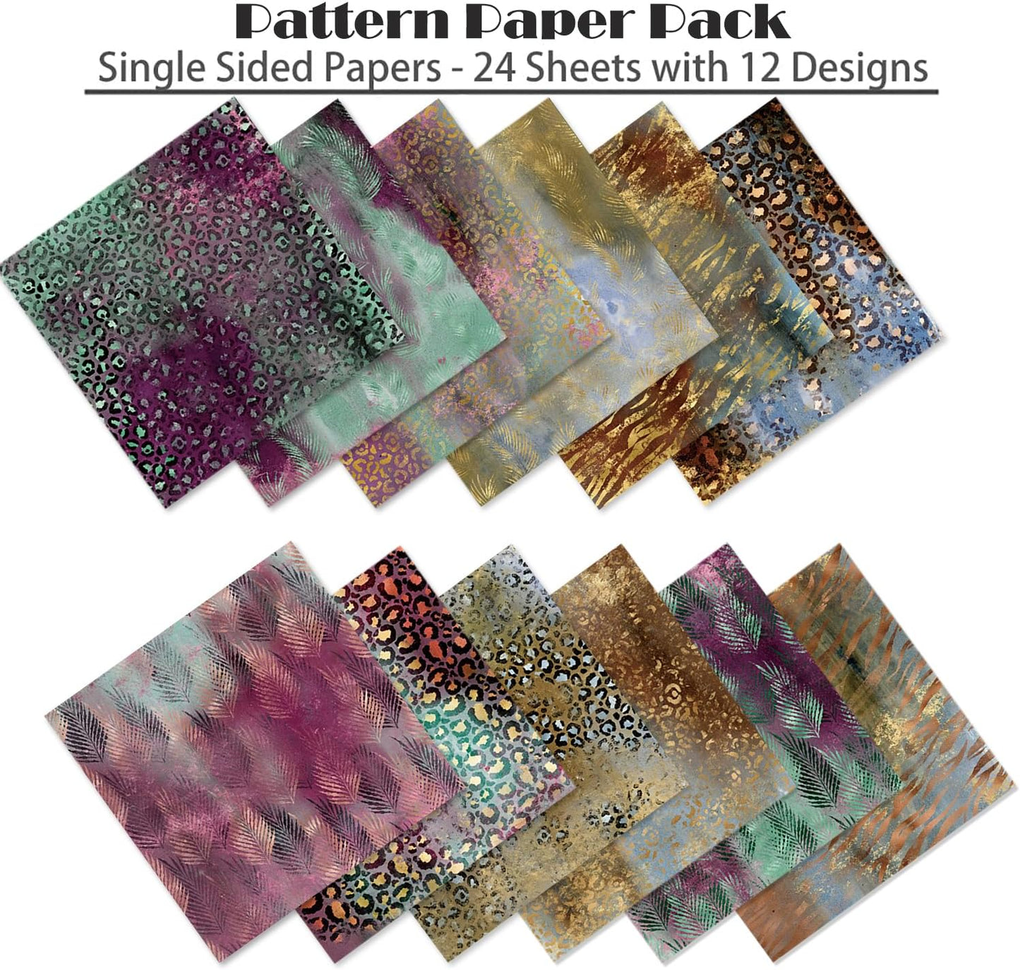 YASMEN 6"x6" Scrapbook Paper Pad - 24 Sheets of Patterned Cardstock for Card Making, Scrapbooking, Junk Journal, DIY Gift Cards - Single-Sided Decopodge Decorative Craft Paper