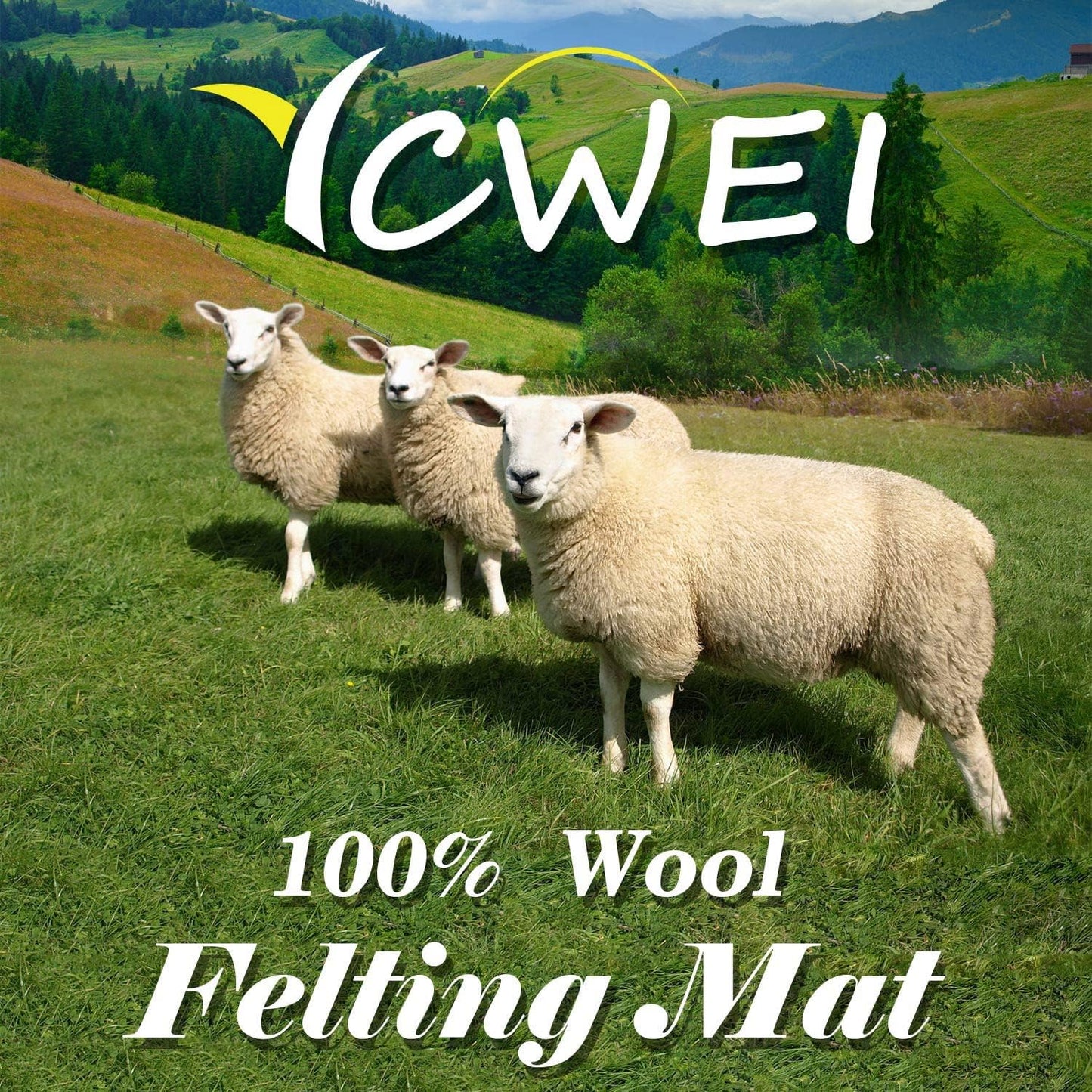 YCWEI YCWEI Needle Felting Pad,100% Natural Wool Needled Felting Mat, 8 x 10 x 1 inch Eco-Friendly Felting Block, Thick and Firm Needle Felting Base