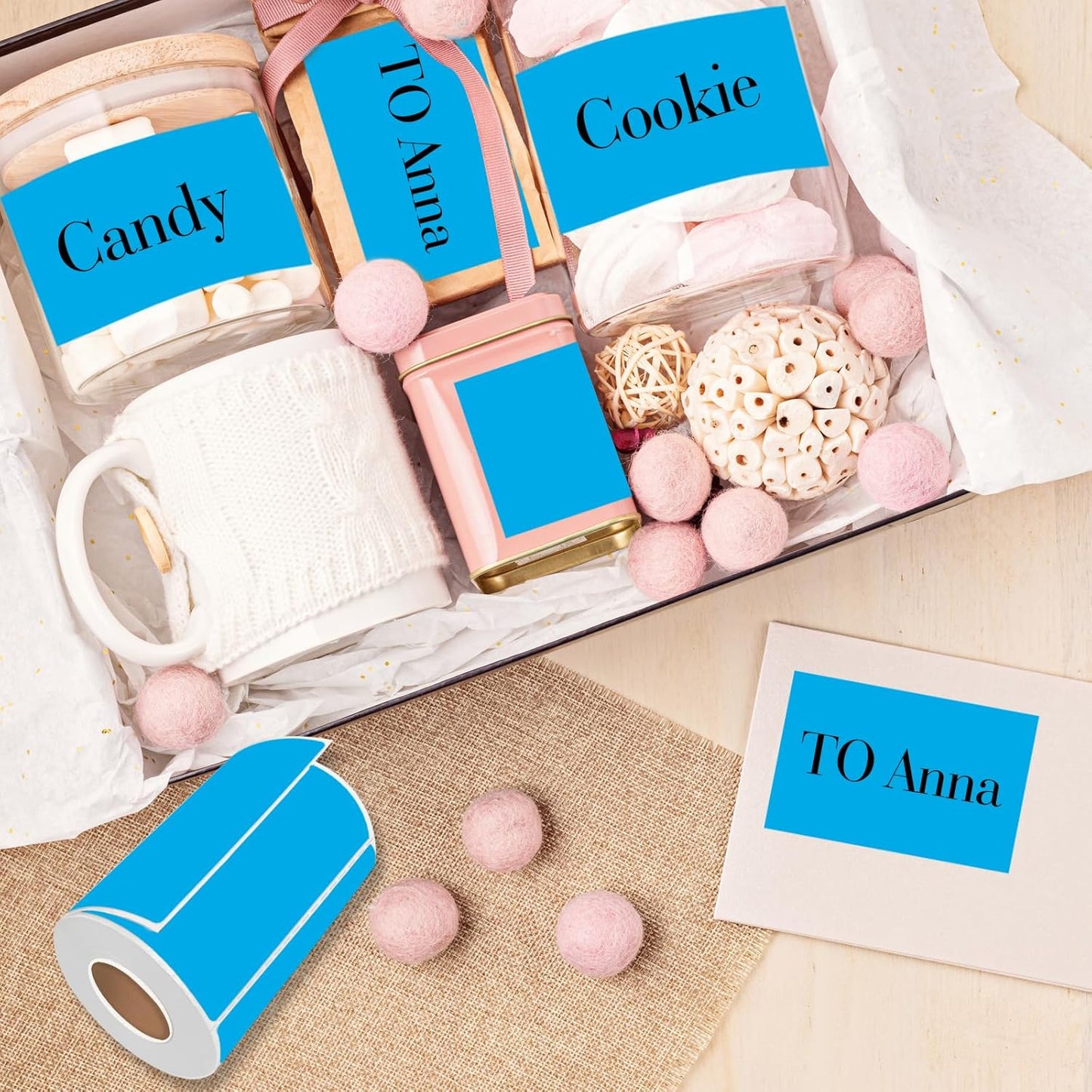 STARLIBOO 2x3 inch Color Direct Thermal Labels for Shipping, Barcodes, Address, Thermal Labels Stickers Compatible with Rollo Label Printer & Zebra- Blue