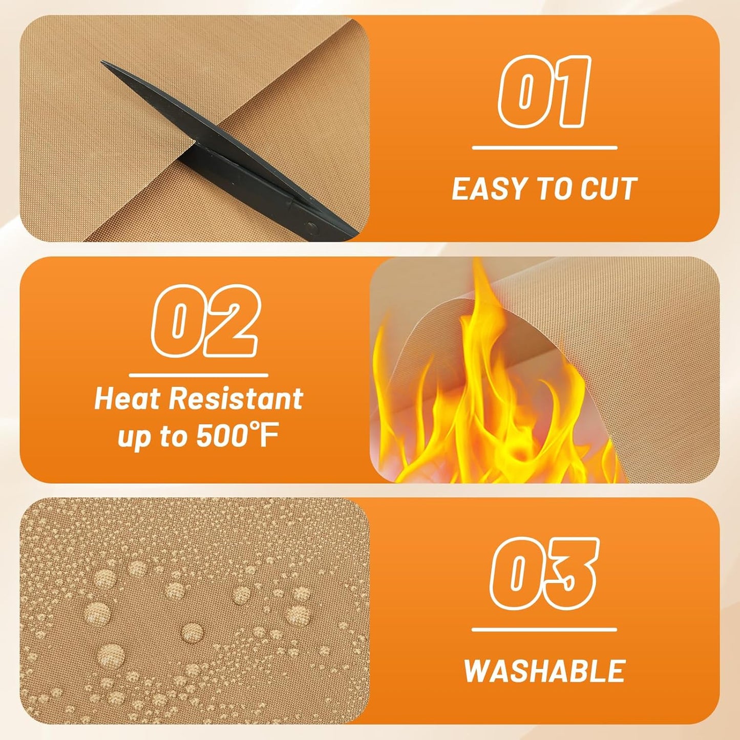 Svaldo Teflon Sheets for Heat Press, 10 Pack, 16x20 Heat Press Paper for T Shirts, Hat, Reusable Non Stick PTFE Teflon Sheet, Iron Transfer Paper for Sublimation Machine, Craft & Baking