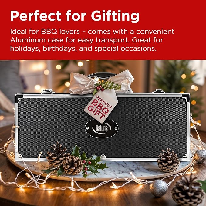 Kaluns BBQ Accessories, Complete Grill Set Dad Gifts for Christamas, 40 Pcs Premium Heavy Duty Stainless Steel Barbecue Grill Accessories for Outdoor Grill Gifts for Men Dad