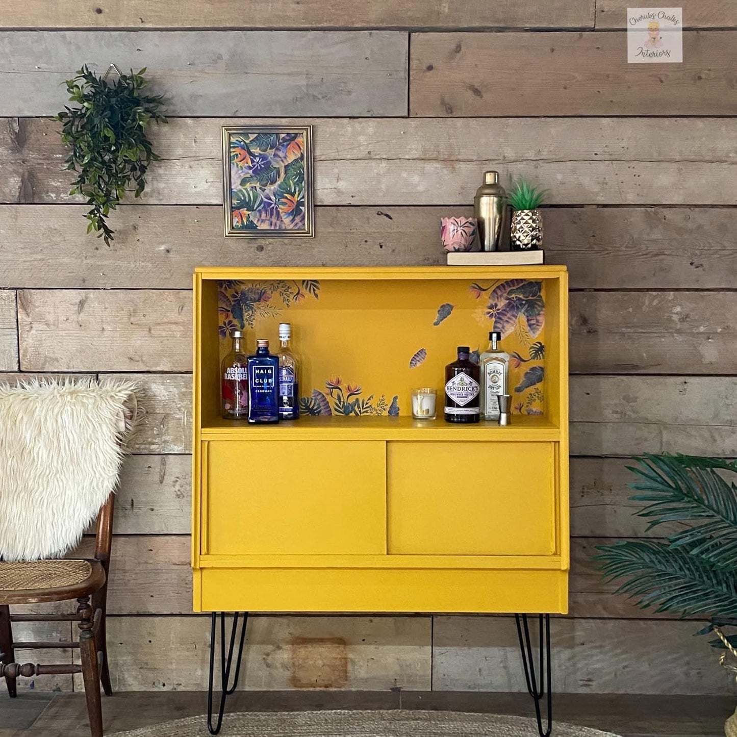 Dixie Belle Paint Company Chalk Finish Furniture Paint - Colonel Mustard (16oz) - Matte Retro Yellow Chic Chalk Mineral DIY Furniture Paint