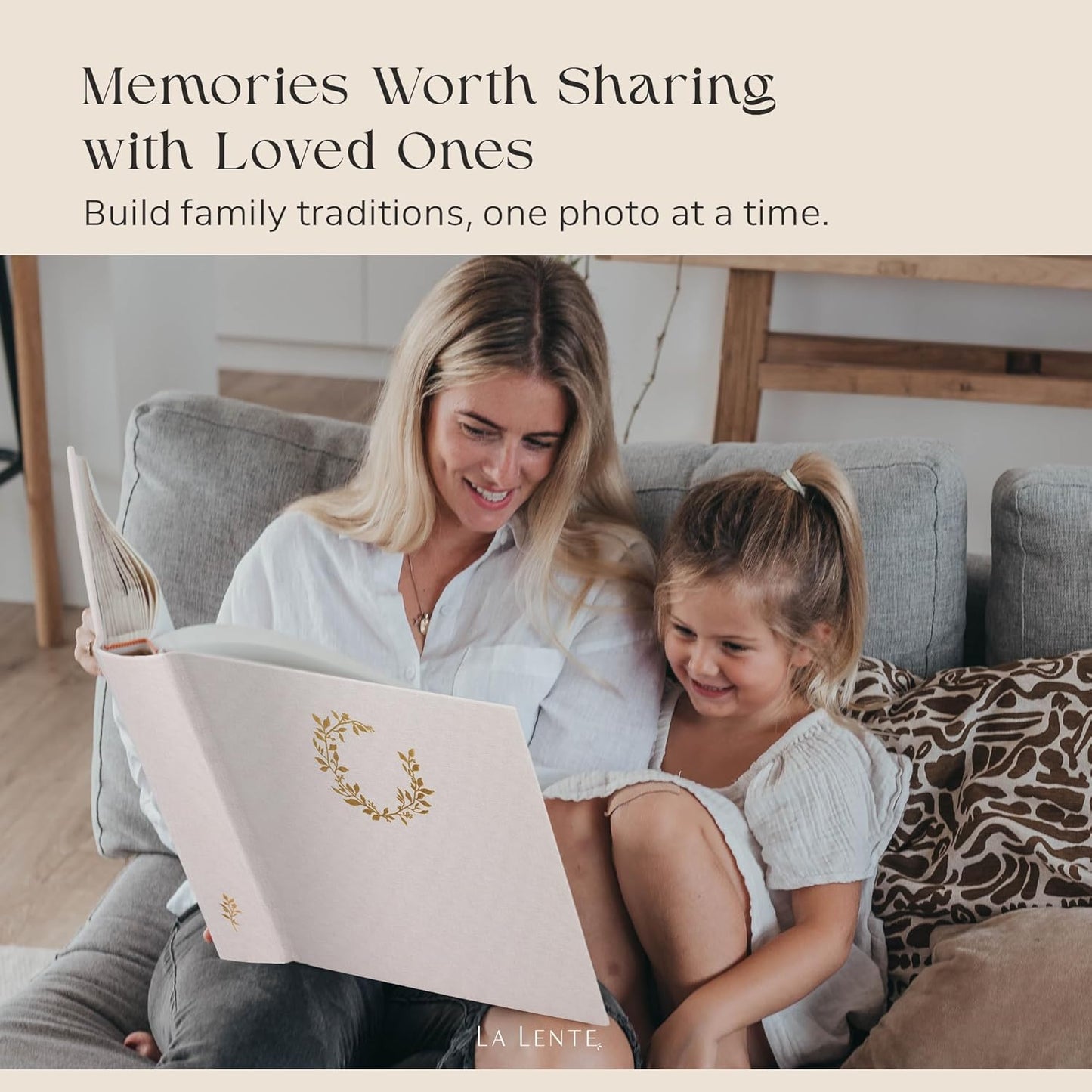 Premium Scrapbook Album – Photo Album with Writing Space – 100 Pages for Multiple Sizes 4x6, 5x7, 6x8, 8x10 – Holds 500 Photos – Wedding, Baby, Travel & Family Memories