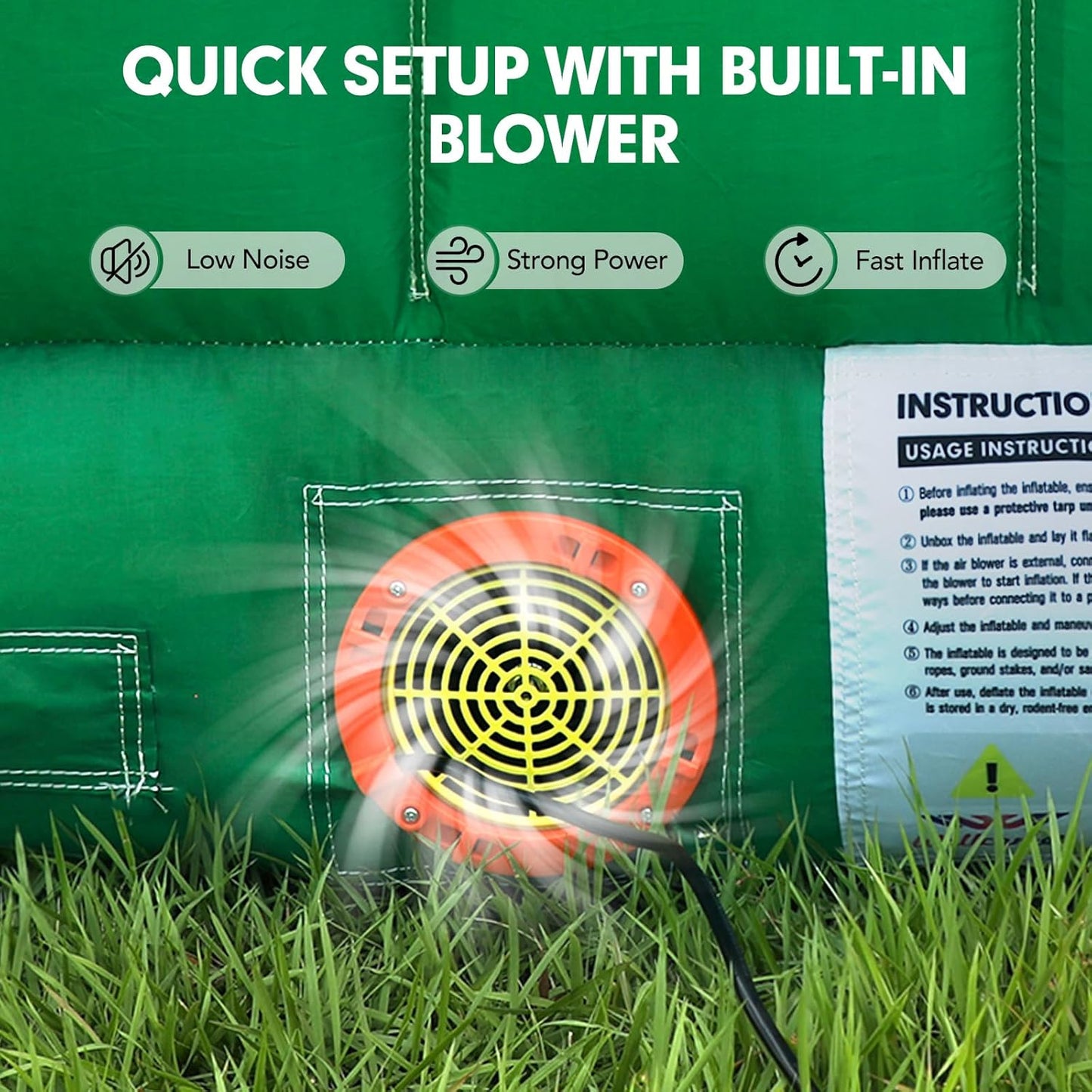 Inflatable Carnival Game with Built-in Blower, Portable Fun Toss Game for Backyard, Outdoor Carnival & Party