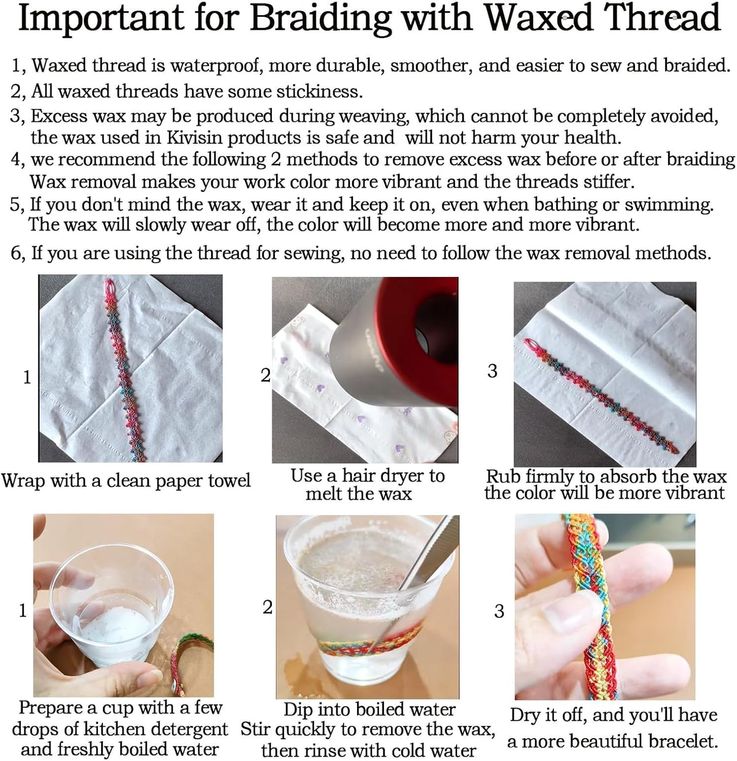 12 Colored Round Waxed Thread 0.8mm, 35 Yards per Spool, 3 Ply Polyester Wax Cord Strings for Hand Sewing, Beading, Bookbinding, Basket Weaving, Micro Macrame Bracelets and Jewelry Making