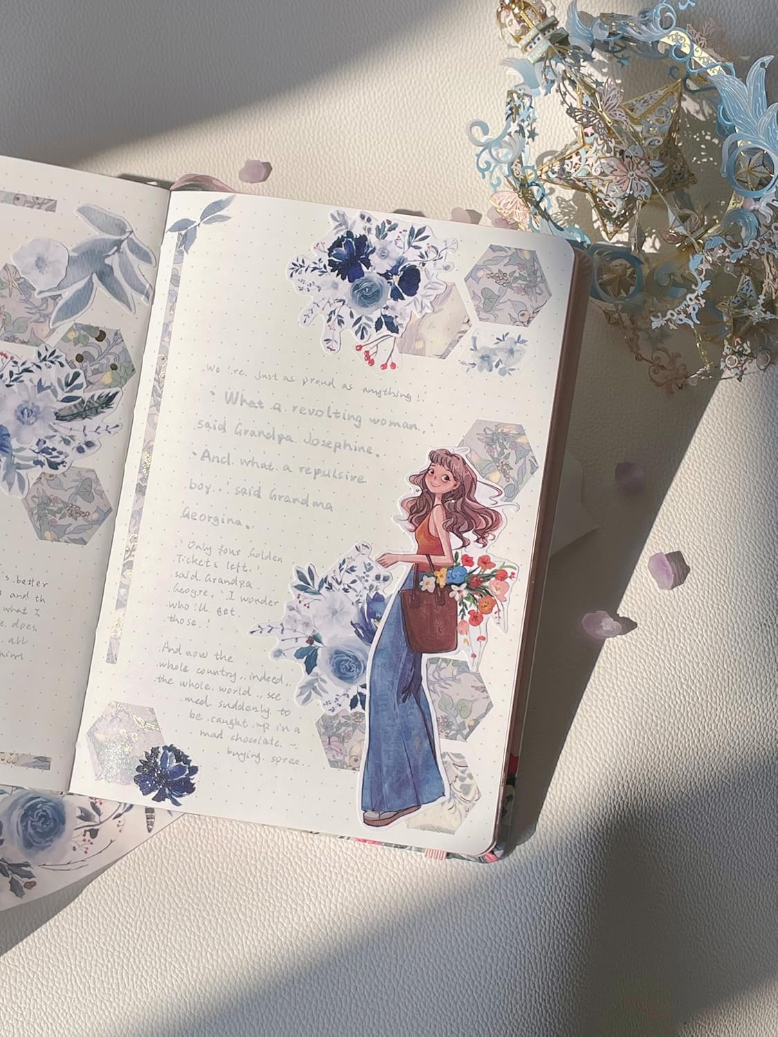 WT Carefree Wide PET Tape, Single Roll, Original Character Designs, Transparent Decorative for Journals, Planners & DIY Crafts