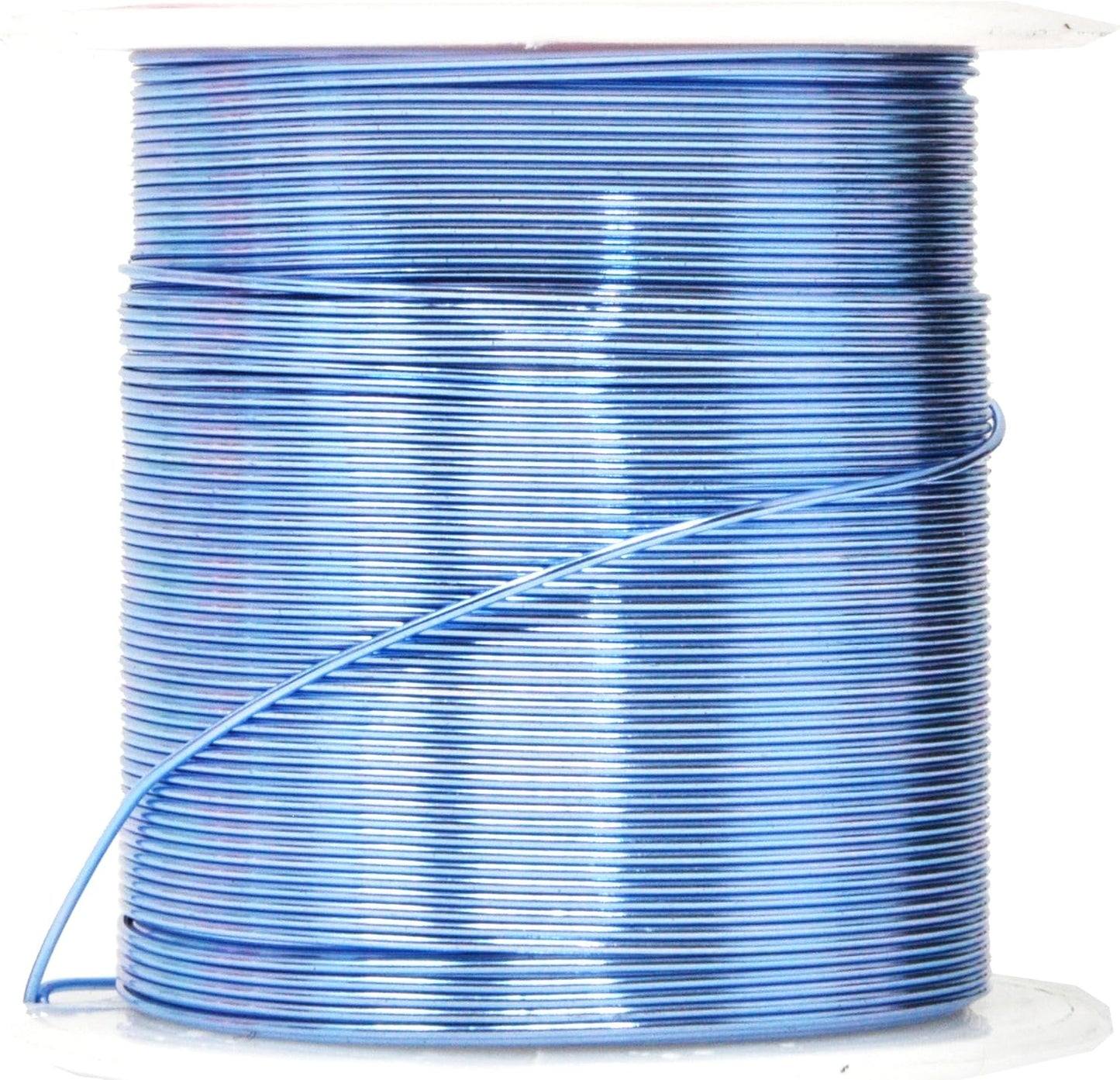 Mandala Crafts 22 Gauge Anodized Aluminum Craft Wire for Jewelry Making - 450 FT Colored Flexible Silver Copper True Blue Pink Ice Blue Green Wire - Bendable for Bonsai Armature Crafting Sculpting