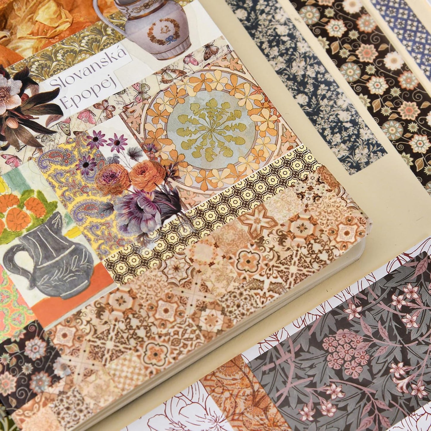 12 Rolls Exotic Charm Washi Tape Set Floral Arts Adhesive Tapes Geometric Garden Decorative Masking Tape Sets for Craft, Kids, Scrapbook, DIY, Gift Wrapping (Inked Gold)