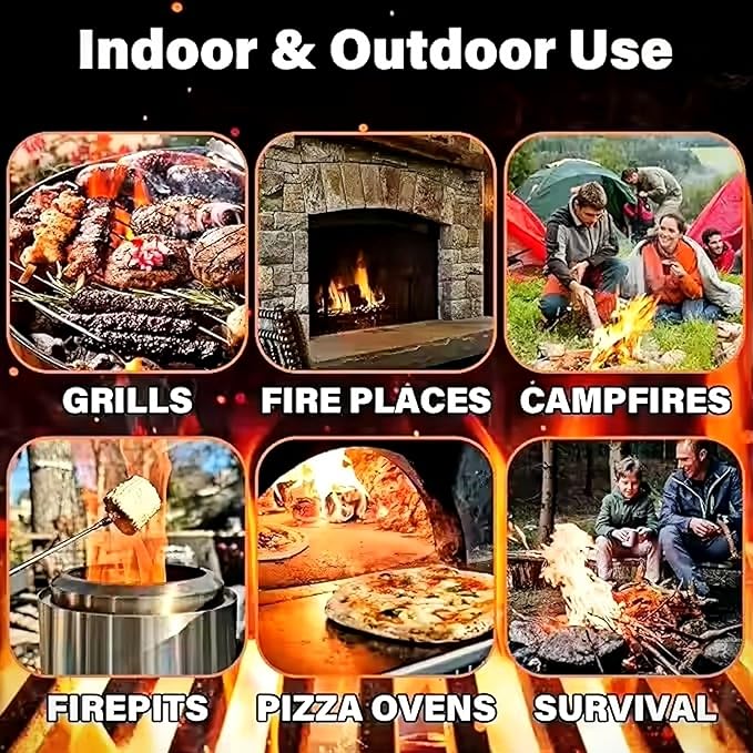 Fire Starter -Easy to Ignite, 72 pcs Odorless Natural Fire Starters for Wood Stove & Pellet, Fireplace, Indoor & Outdoor Fire Pit, Firestarter for Grill, BBQ, Campfires, Chimney Charcoal, Tumbleweed