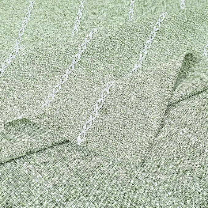 Chassic 60 x 60 inches Farmhouse Style Linen tablecloths, Wrinkle Resistant Washable Dining Room Table Cloths for Square Tables - Sage Green