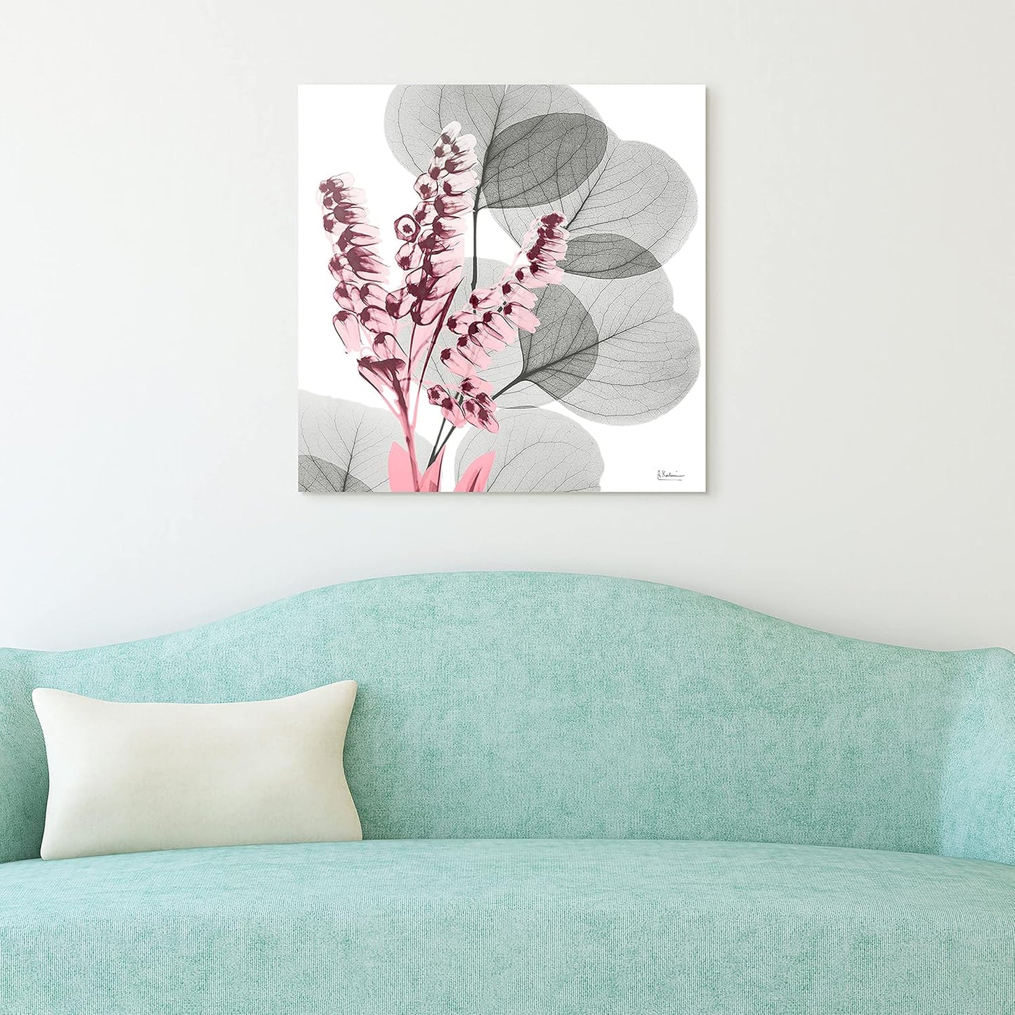 Empire Art Direct Frameless Free Floating Tempered Glass Panel Graphic Wall Art Ready to Hang, 24" x 24", Eucalyptus Bush 2