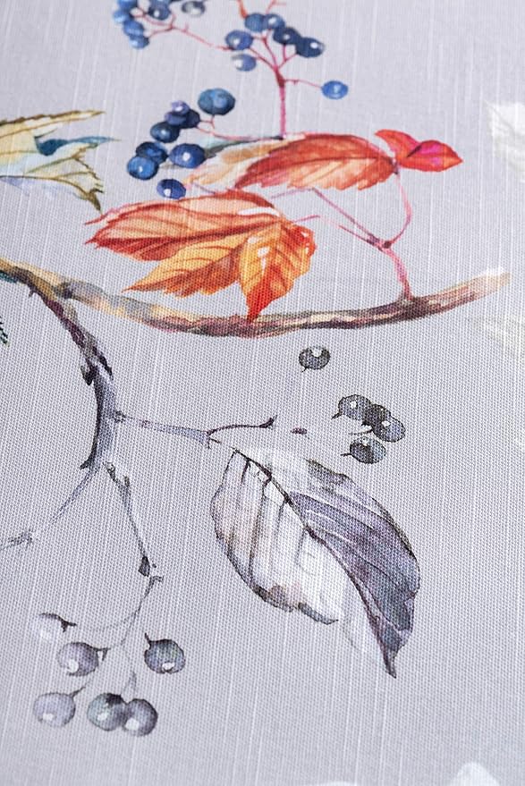 Maison d' Hermine Table Cloth Rectangle Table 100% Cotton 60 x 108 Inches Fall Tablecloth Reusable Everyday Use for Thanksgiving Christmas Decorations Dining Farmhouse Party (Equinoxe - Grey)
