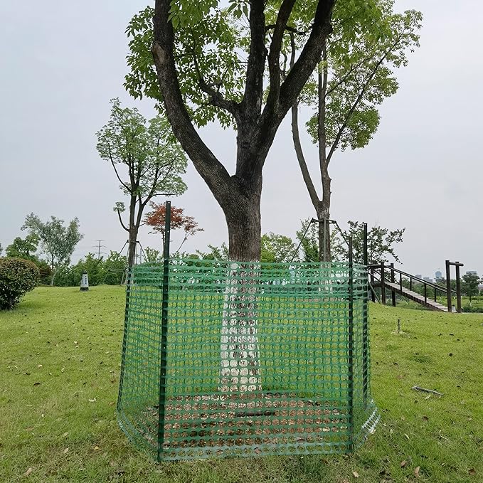 Safety Fence Plastic Mesh Fencing Roll, 4'x100' Feet 1 Roll with 100 Zip Ties, Temporary Reusable Netting for Snow Fence, Garden, Construction and Animal Barrier