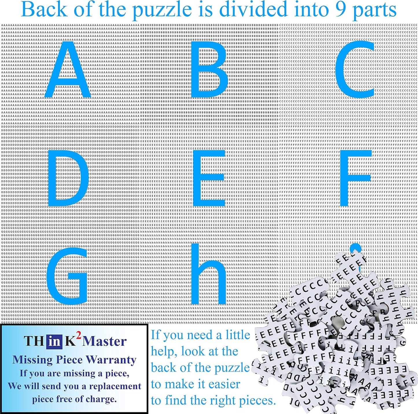 Think2Master Colorful Ocean Life 1000 Pieces Jigsaw Puzzle for Kids 12+, Teens, Adults & Families. Great Gift for stimulating Learning About Coral Reefs. Size: 26.8” X 18.9”