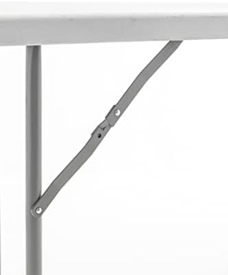 BTEXPERT 6-Foot - 72" Long White Plastic Folding Seminar Training Table Portable 18" Wide Narrow, 29" High, Events Indoor Outdoor Lightweight Set of 10